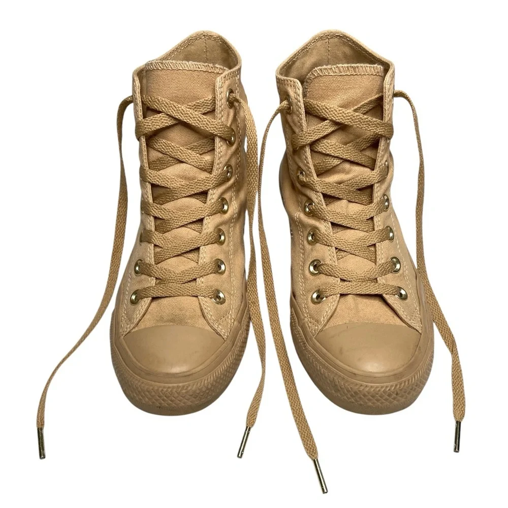 Converse Chuck Taylor All Star Mono Gold Glam Hi-Top Sneaker Size 8